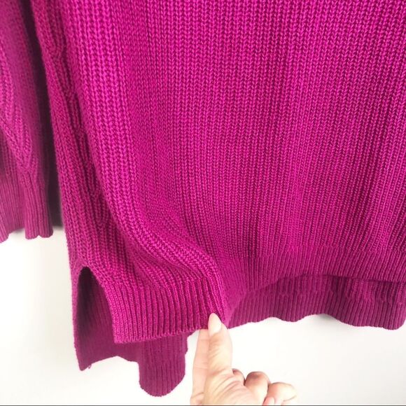 EXPRESS | Magenta Pink Crewneck Tunic Length Sweater Women’s Size Medium - Picture 5 of 9